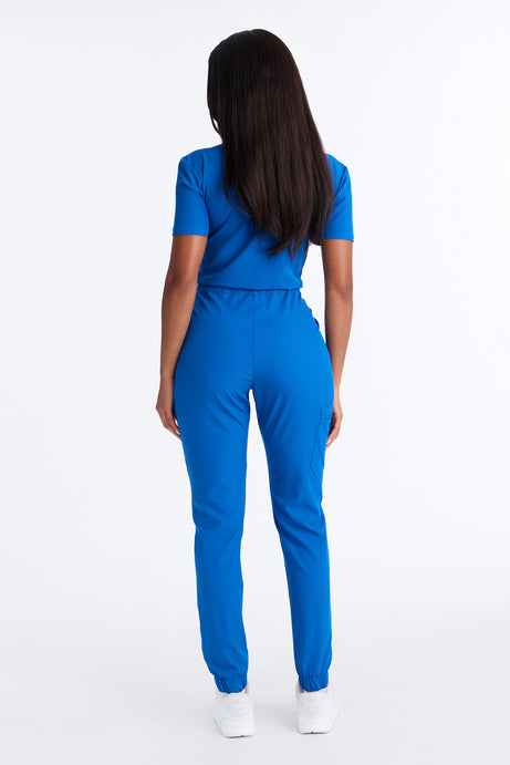 Prime Care Belted Uniform Scrub Jumpsuit - Royal