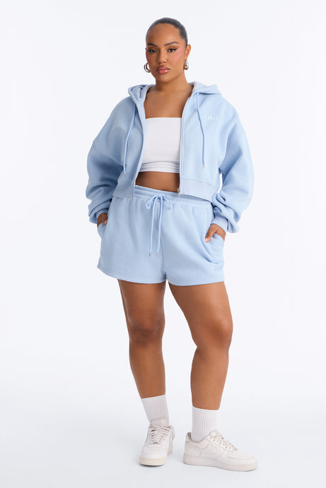 She's A Saint Cropped Fleece Short Set