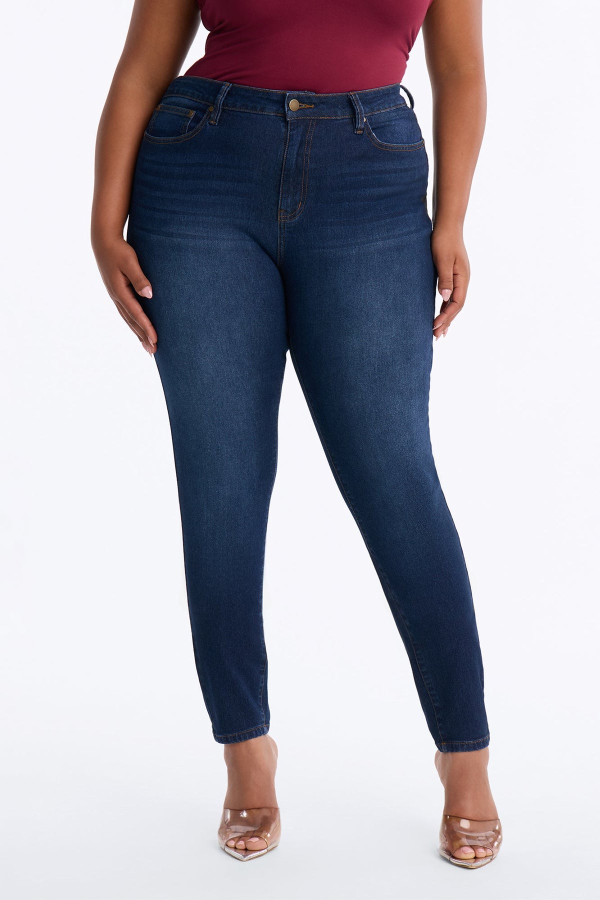 Tall She's Fire Stretch Skinny Jeans - Dark Wash