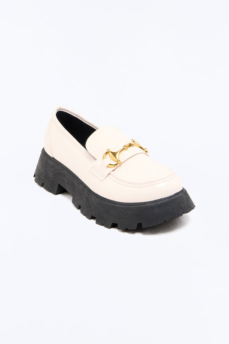 Kylie Platform Loafers - Bone