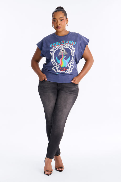 Pink Floyd Washed Muscle Concert Tank - Blue