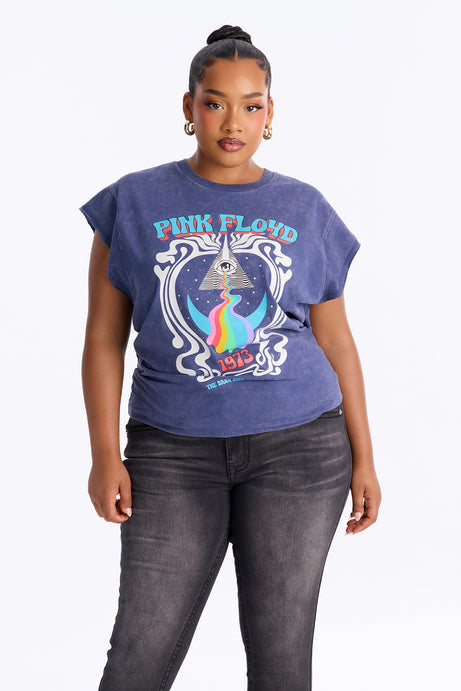 Pink Floyd Washed Muscle Concert Tank - Blue