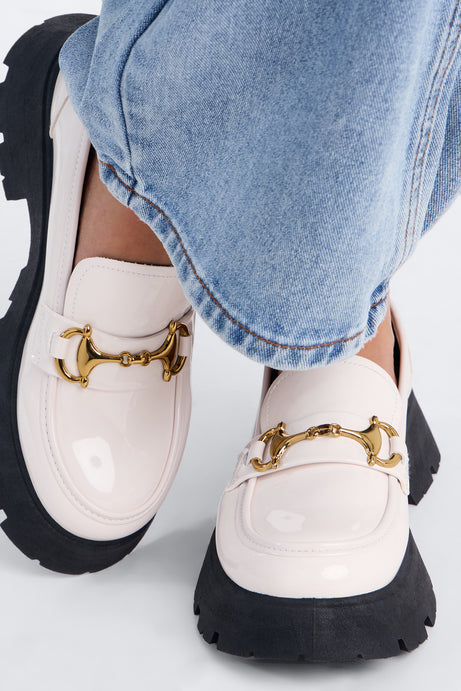 Kylie Platform Loafers - Bone