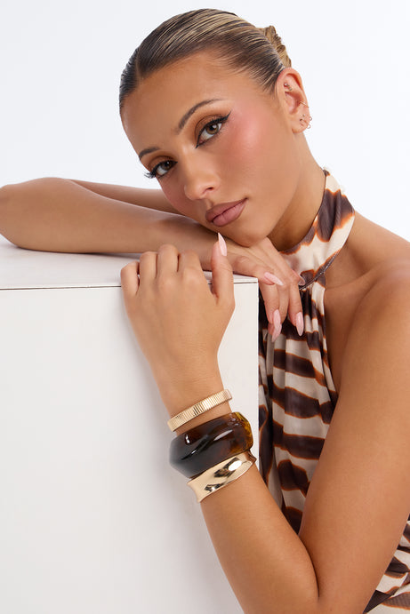 Sol Dorado 3 Piece Bracelet Set - Gold/combo