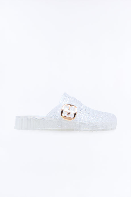 Genasa Buckle Jelly Slides - Clear