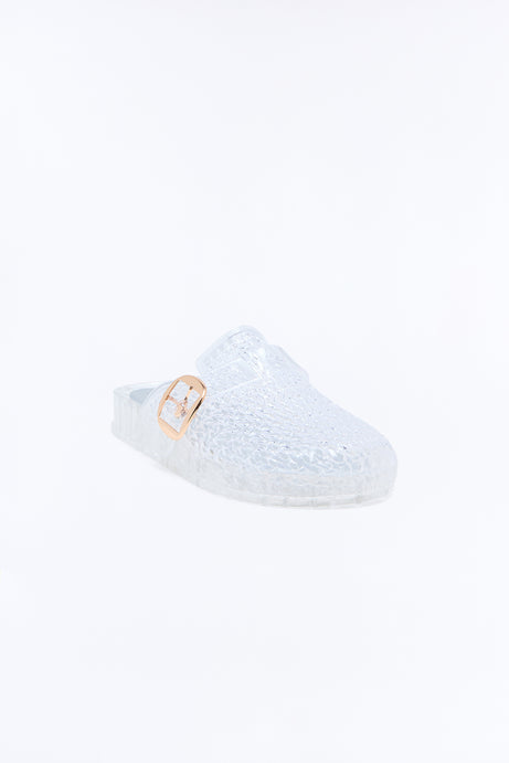 Genasa Buckle Jelly Slides - Clear