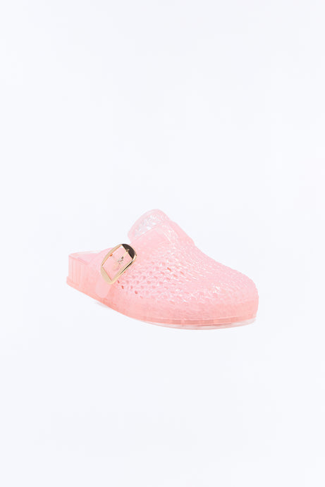 Genasa Buckle Jelly Slides - Pink