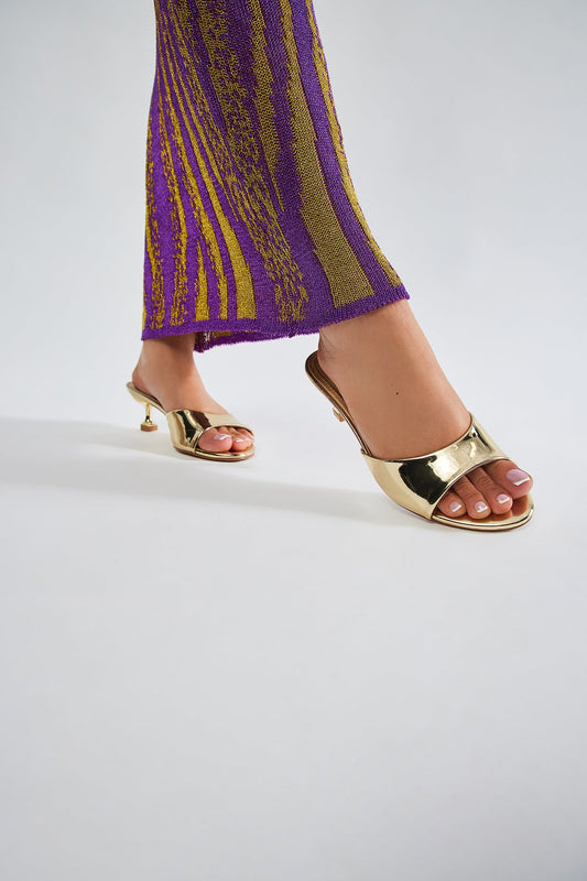 Honey Kitten Heels - Gold