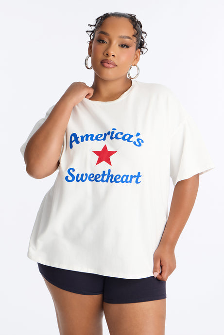 Americas Sweetheart Biker Short Set - White/combo