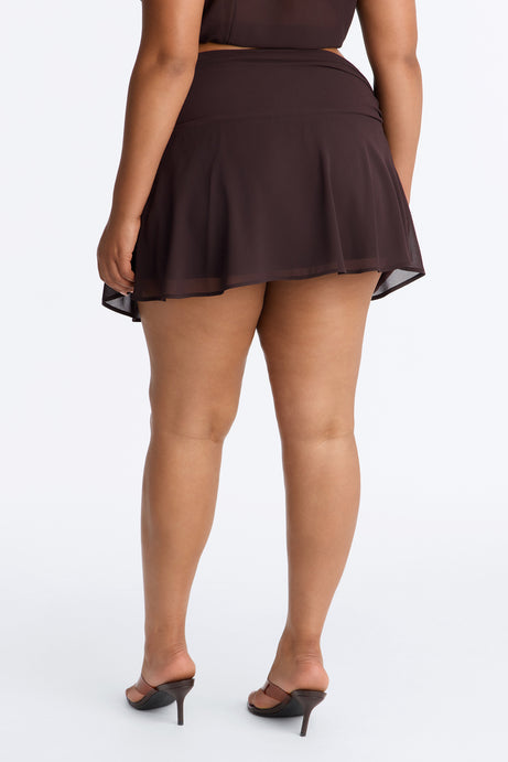 Remi Chiffon Ruched Mini Skirt