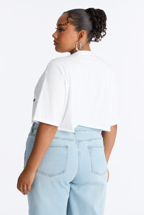 America's Sweetheart Forever Cropped Tee - White