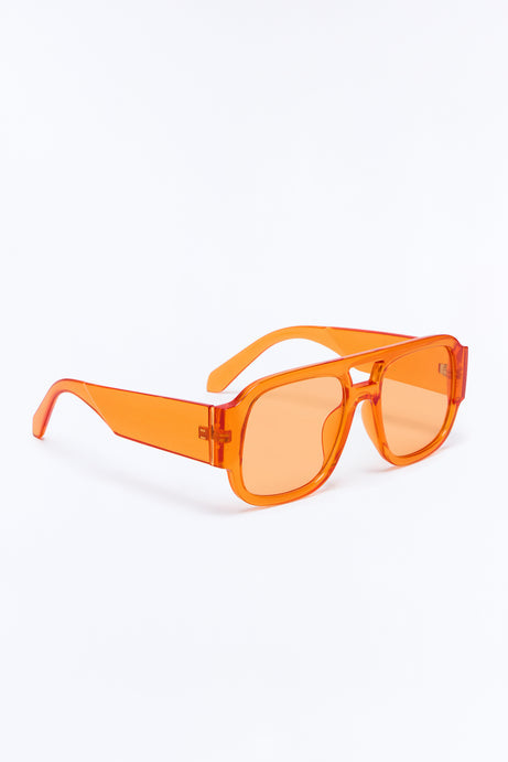 Jet Set Aviator Sunglasses - Orange