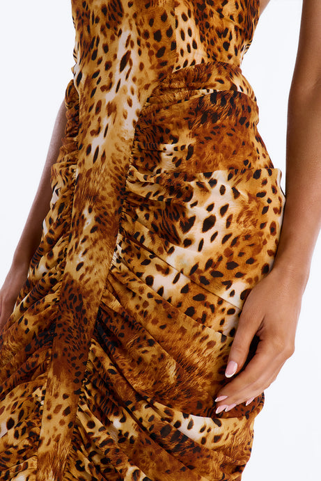 Demands Attention Chiffon Backless Maxi Dress
