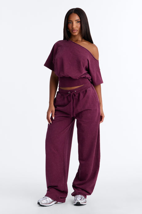 Jessica Washed Barrel Leg Pant Set