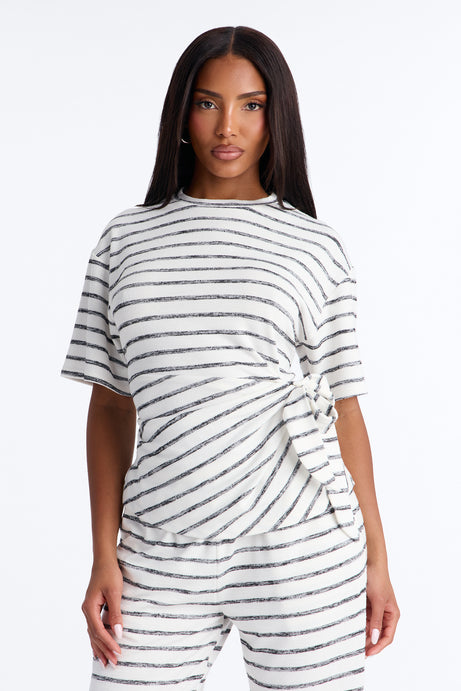 Eloise Striped Pant Set - Black/combo