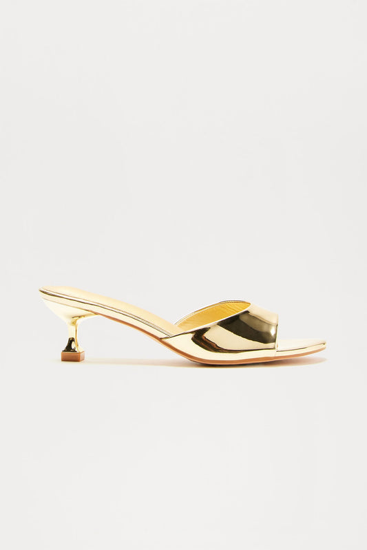 Honey Kitten Heels - Gold