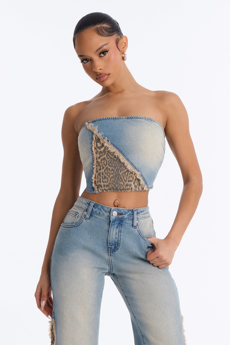 Sara Flare Denim Pant Set