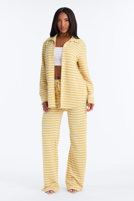 Sam Striped Pant Set - Yellow/combo