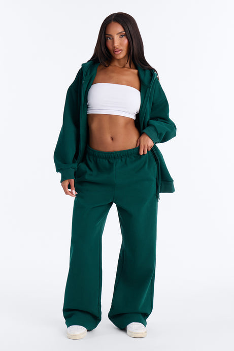 Libby Fleece Straight Leg Sweatpant - Hunter