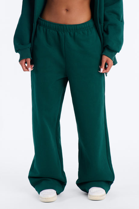 Libby Fleece Straight Leg Sweatpant - Hunter