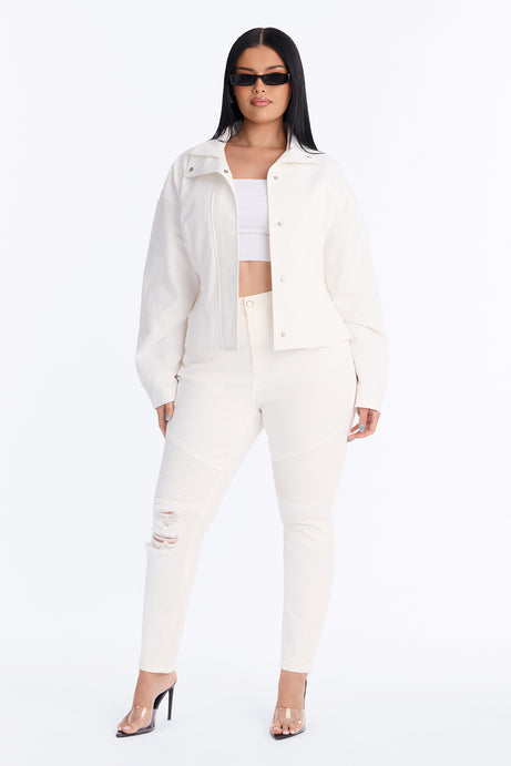 Fiona Fitted Twill Jacket