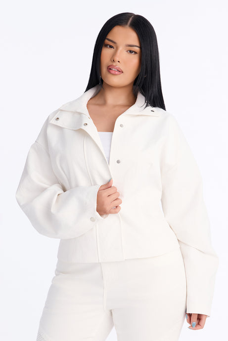 Fiona Fitted Twill Jacket