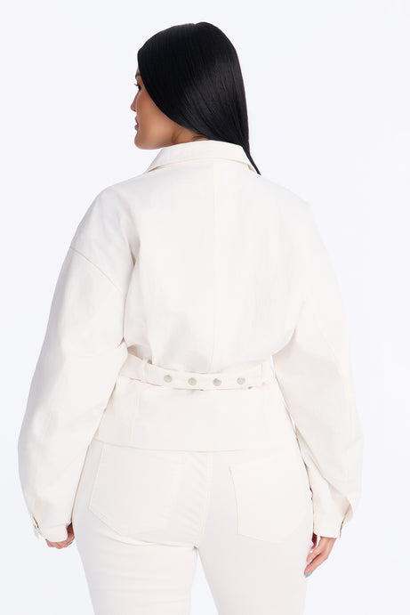 Fiona Fitted Twill Jacket