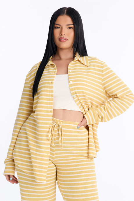 Sam Striped Pant Set - Yellow/combo
