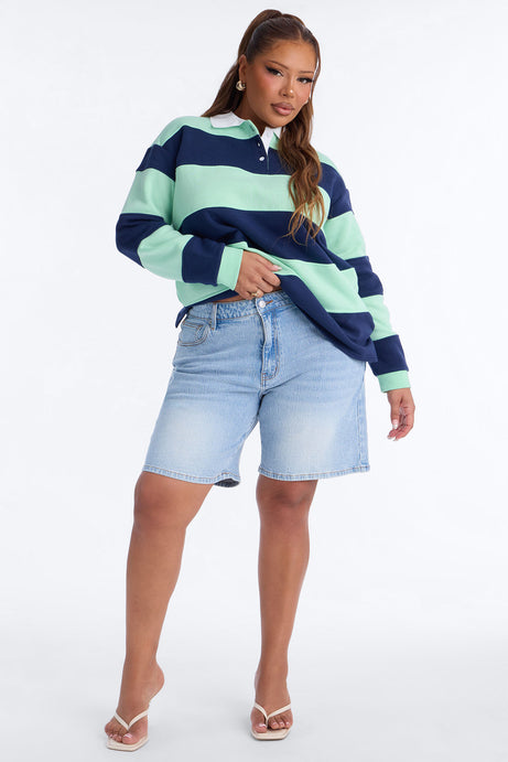 Next Chapter 90s Denim Bermuda Shorts