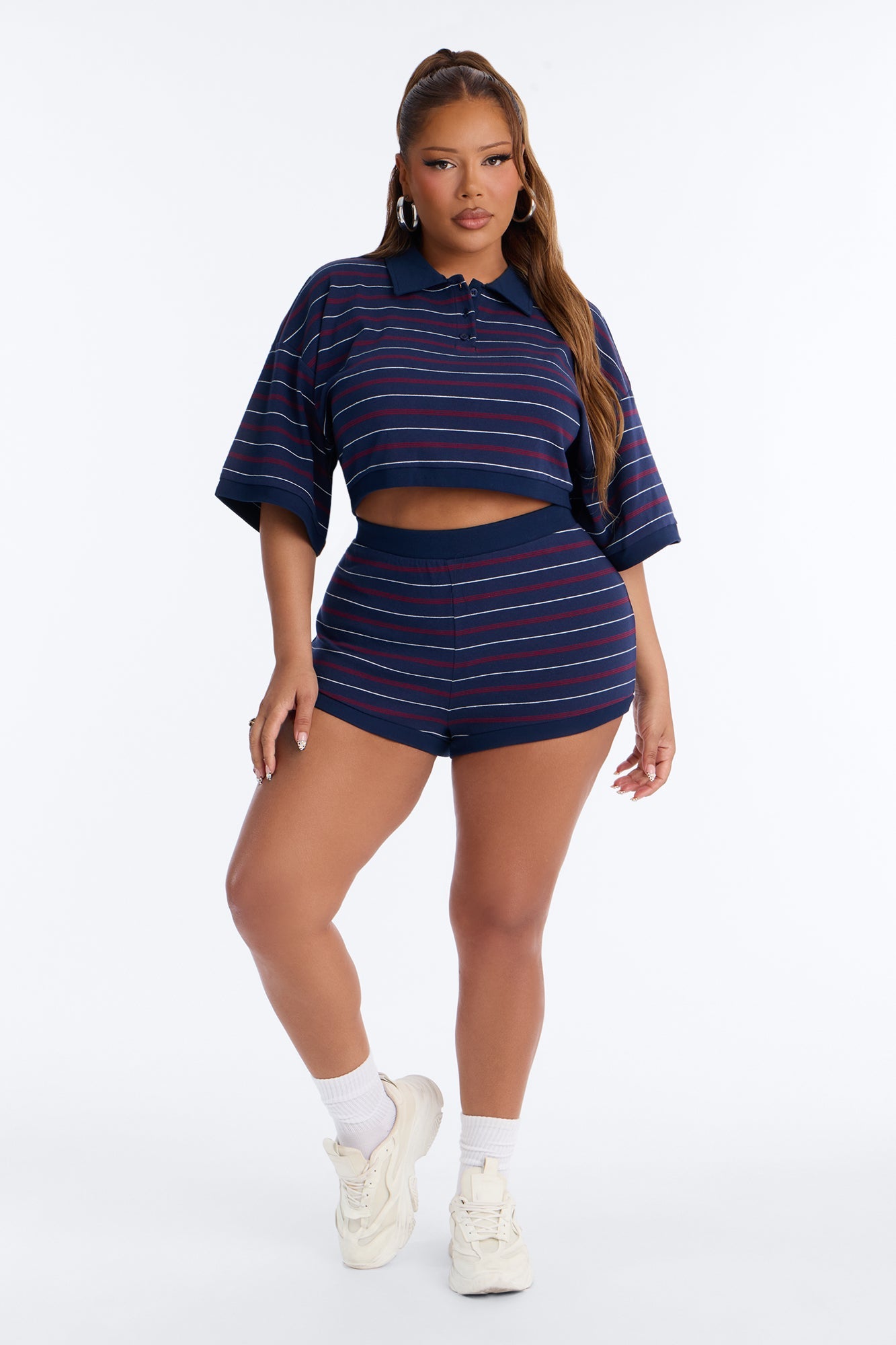Stevie Cropped Polo Short Set