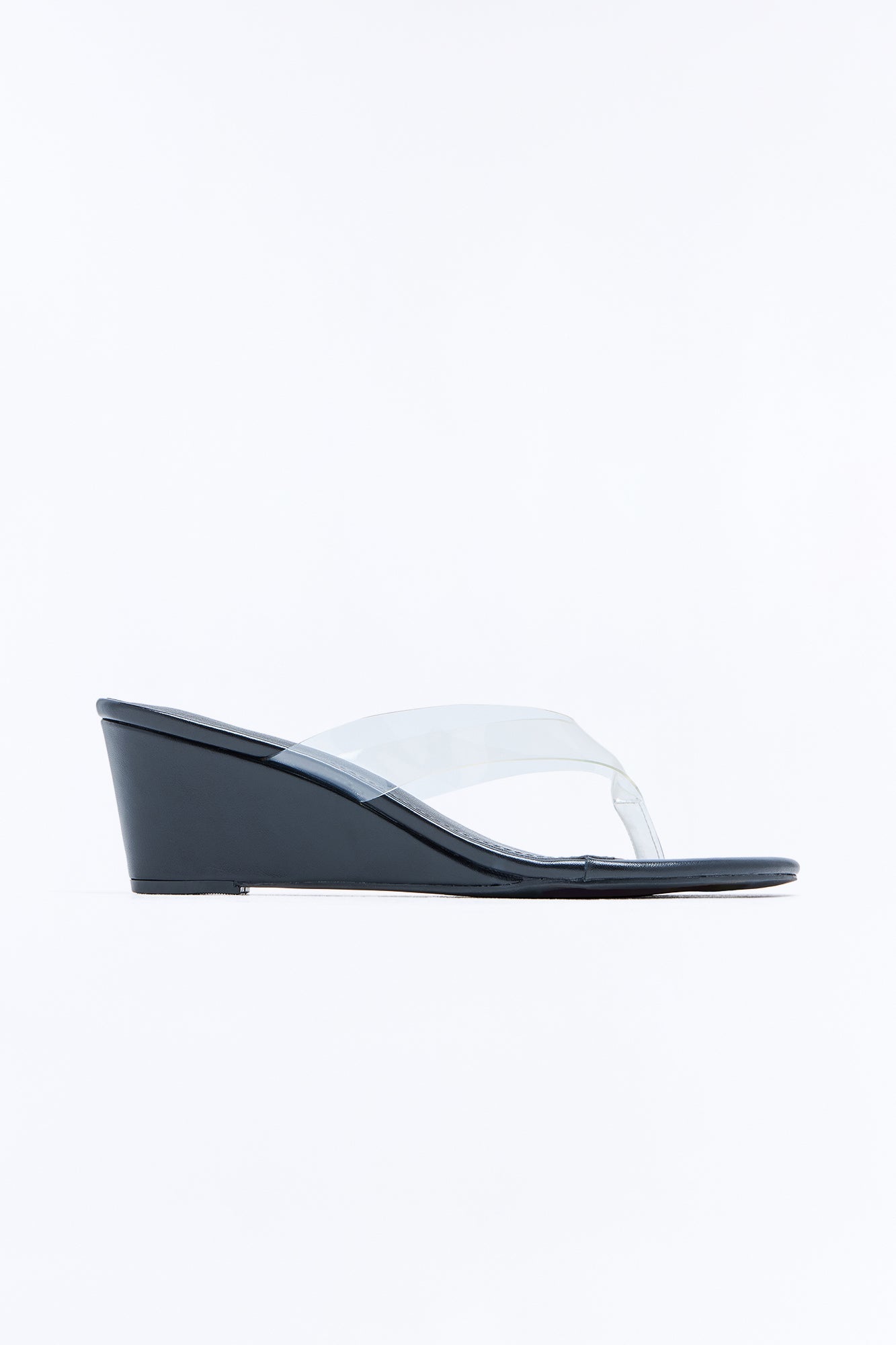 Natural Beauty Thong Wedges - Black