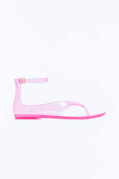 Sweety Jelly Flat Sandals - Pink