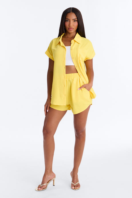 Hot Summer Short Set - Yellow