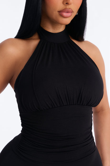 When We Met Capri Jumpsuit - Black