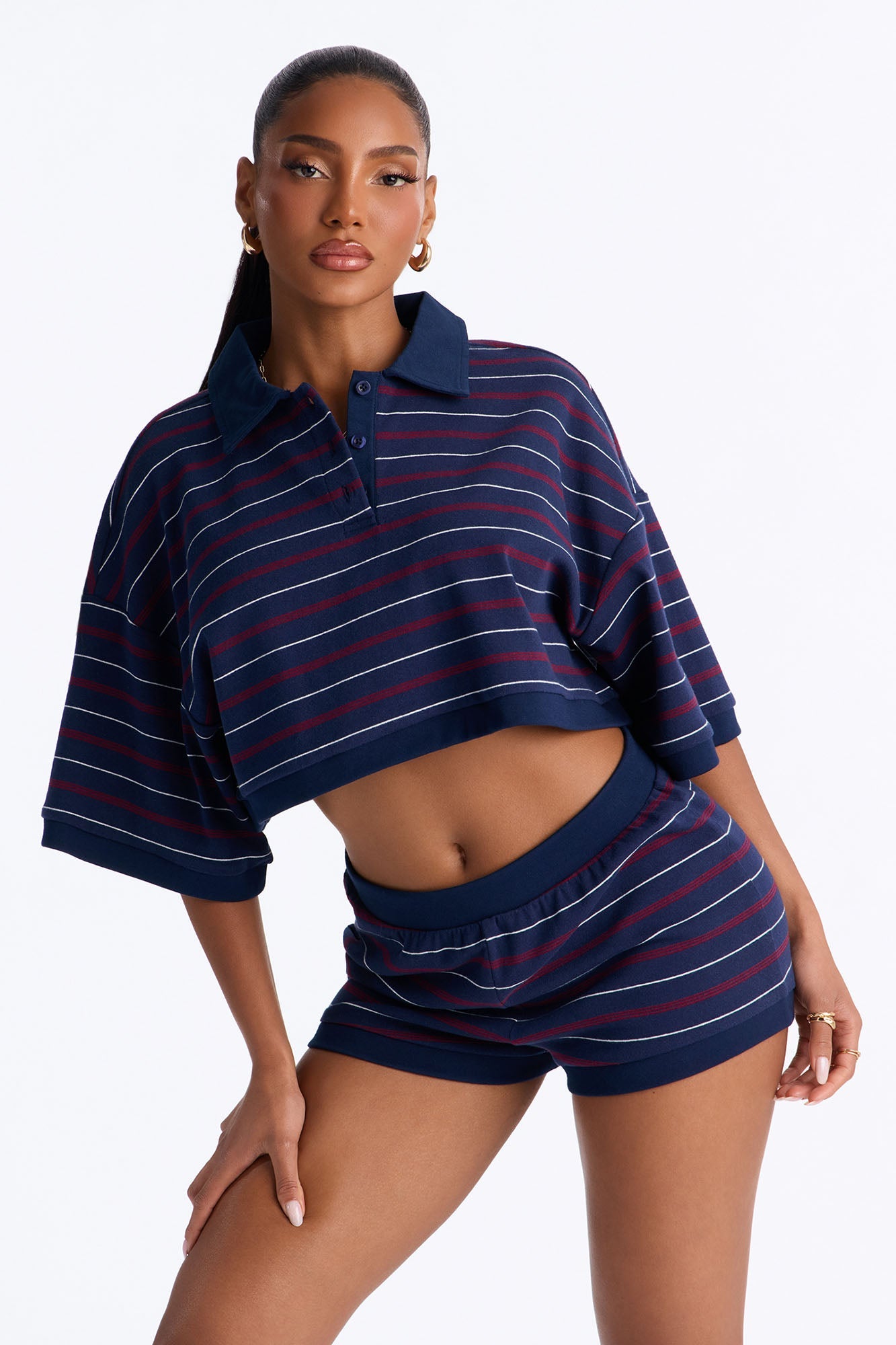 Stevie Cropped Polo Short Set