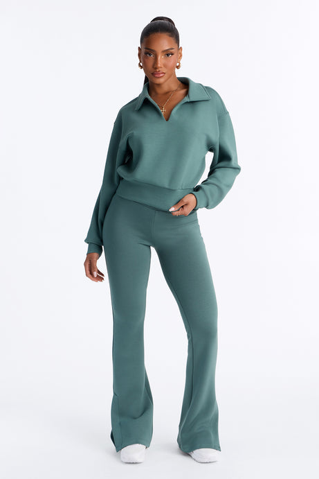 Bella Scuba Lounge Polo Sweatshirt