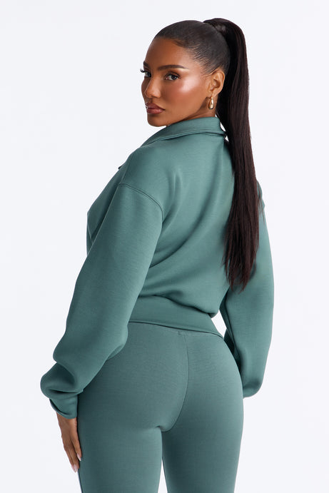 Bella Scuba Lounge Polo Sweatshirt