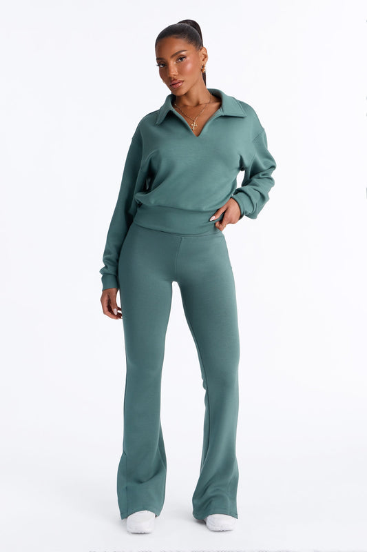 Bella Scuba Slit Lounge Flare Pant