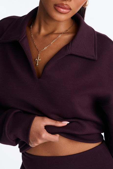 Bella Scuba Lounge Polo Sweatshirt