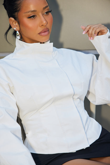 Fiona Fitted Twill Jacket