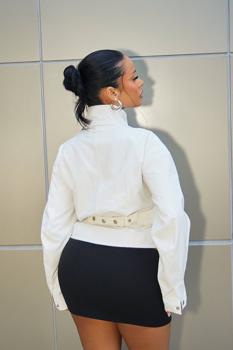 Fiona Fitted Twill Jacket
