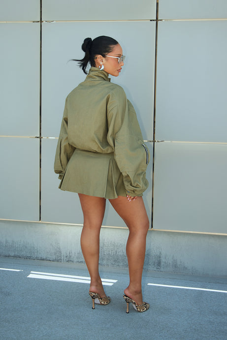Hailey High Summer Skirt - Olive
