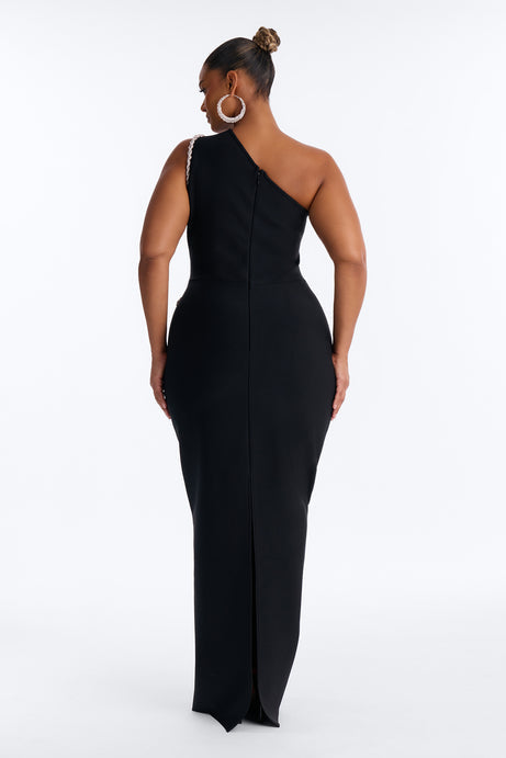 All The Glamour Embellished Bandage Gown