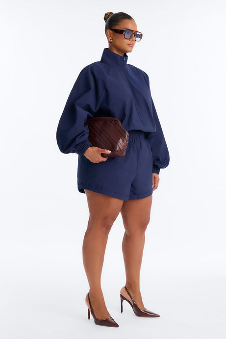 On The Move Windbreaker Long Sleeve Romper