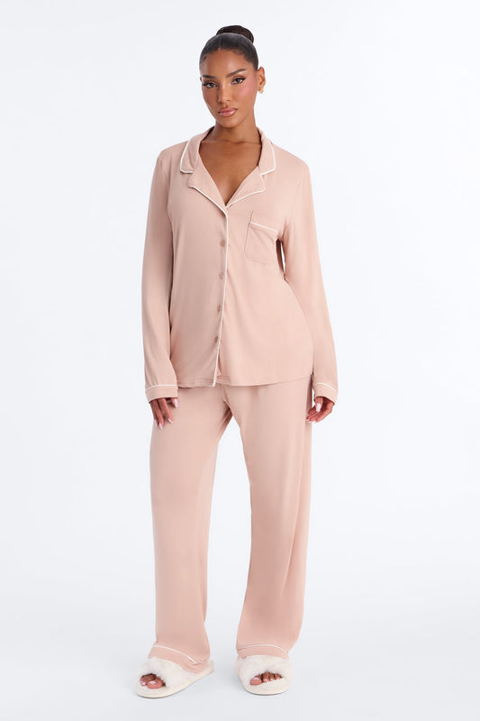 In The Morning PJ Pant Set - Mocha