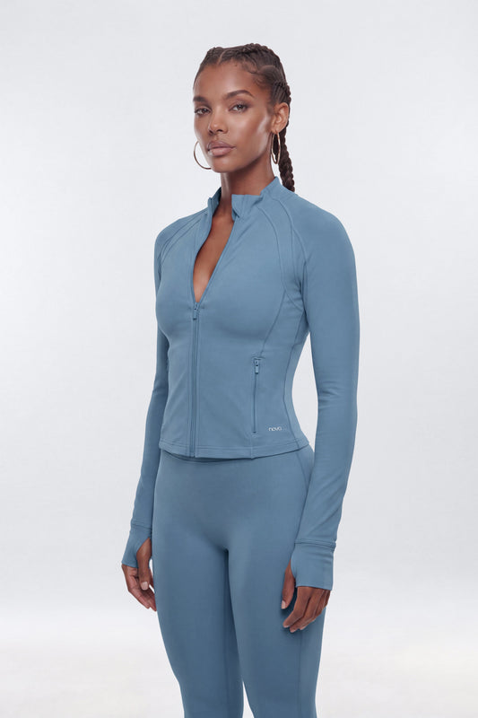 ProStretch™ Front Zip Sports Jacket - Soft Indigo