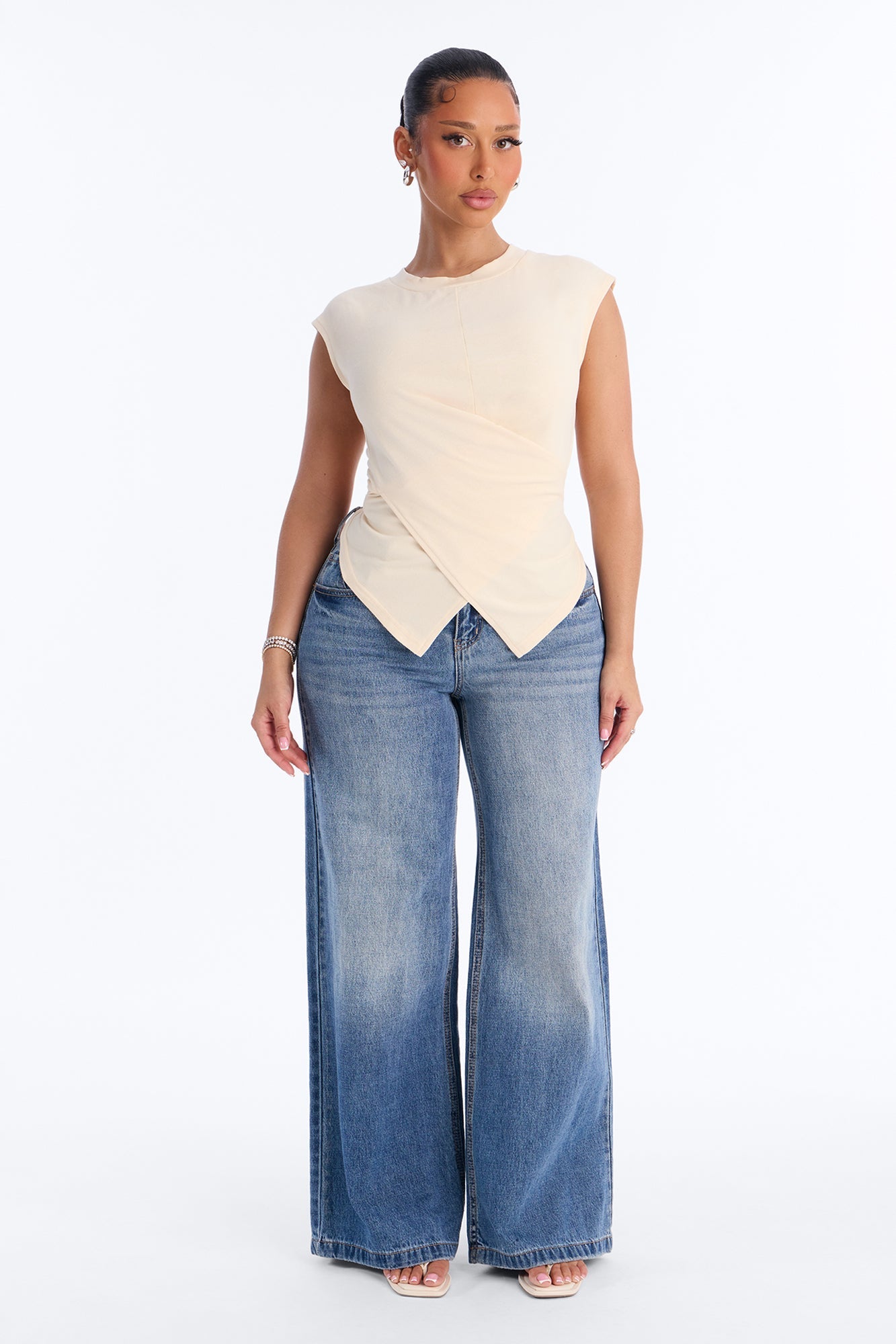 Crossed Up Crew Neck Tee - Butter Yellow