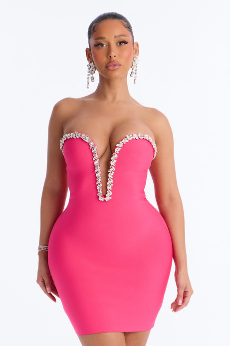 Sweetest Heart Embellished Mini Dress