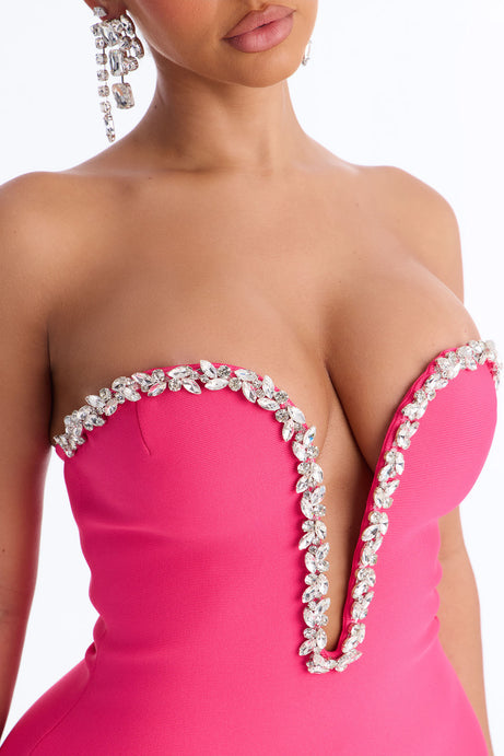 Sweetest Heart Embellished Mini Dress