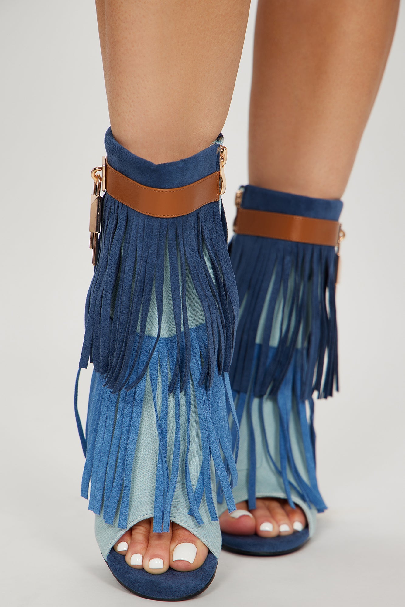 New Girl On Da Block Flat Sandals - Denim